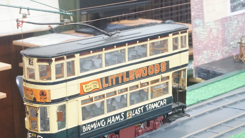 Tramway Heritage event close-up picture of a model tram