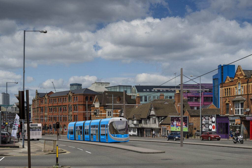 Visual of Metro on Digbeth High Street